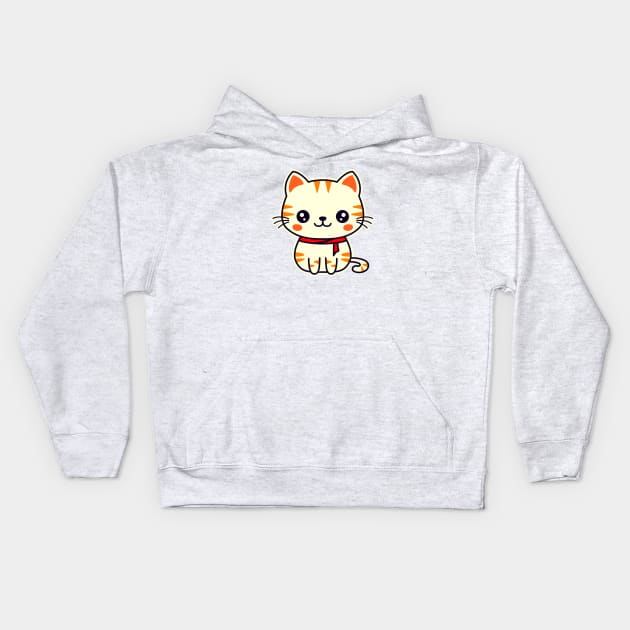 Cute Little Kitten Kids Hoodie by PhotoSphere